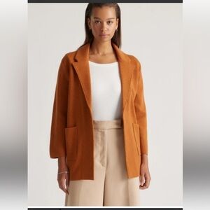 Quince Organic Cotton Blazer Jacket-Ginger
